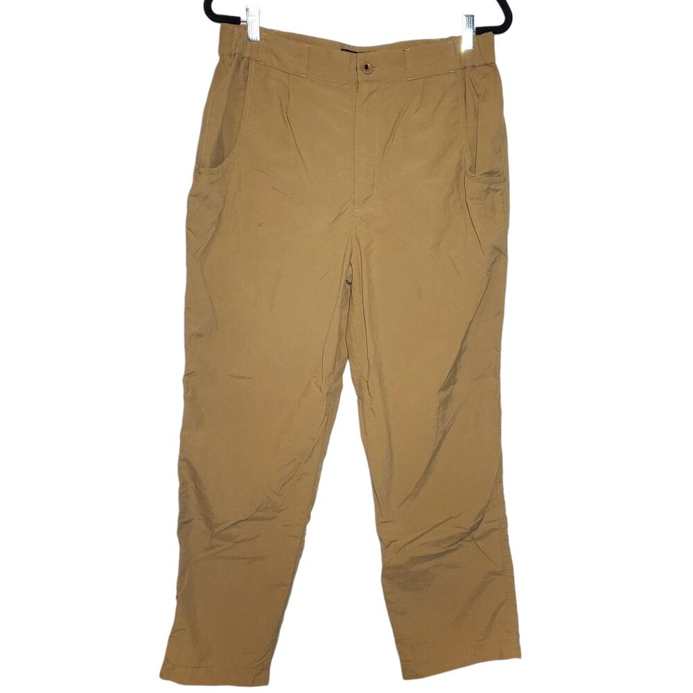 Rail Riders Nylon Pants Men's M Stretch Khaki Hiking Fishing Camping